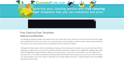 Desktop Screenshot of cleaningflyer.com